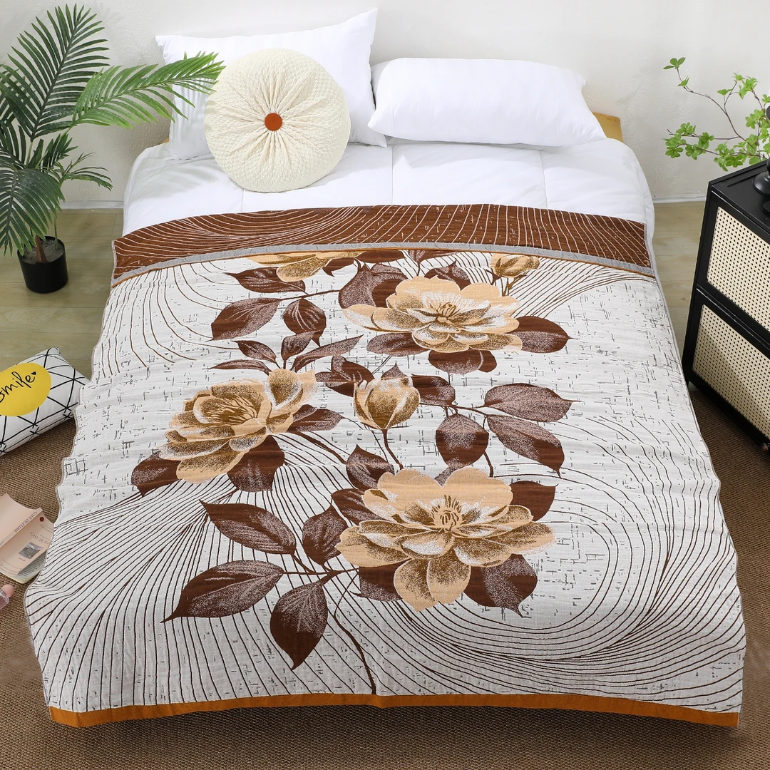 【和悦150✖️200】四层纯棉纱布盖毯，柔软亲肤，透气，舒适