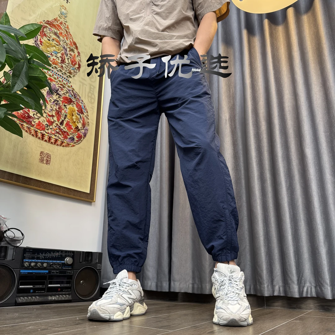 意大利轻奢！字母刺绣100尼龙春夏户外防泼百搭男女拉链速干束脚裤