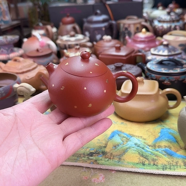 紫砂茶壶洒金西施110c