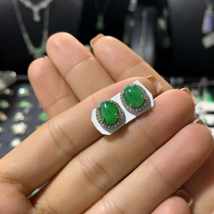 翡翠银S925镶嵌戒指