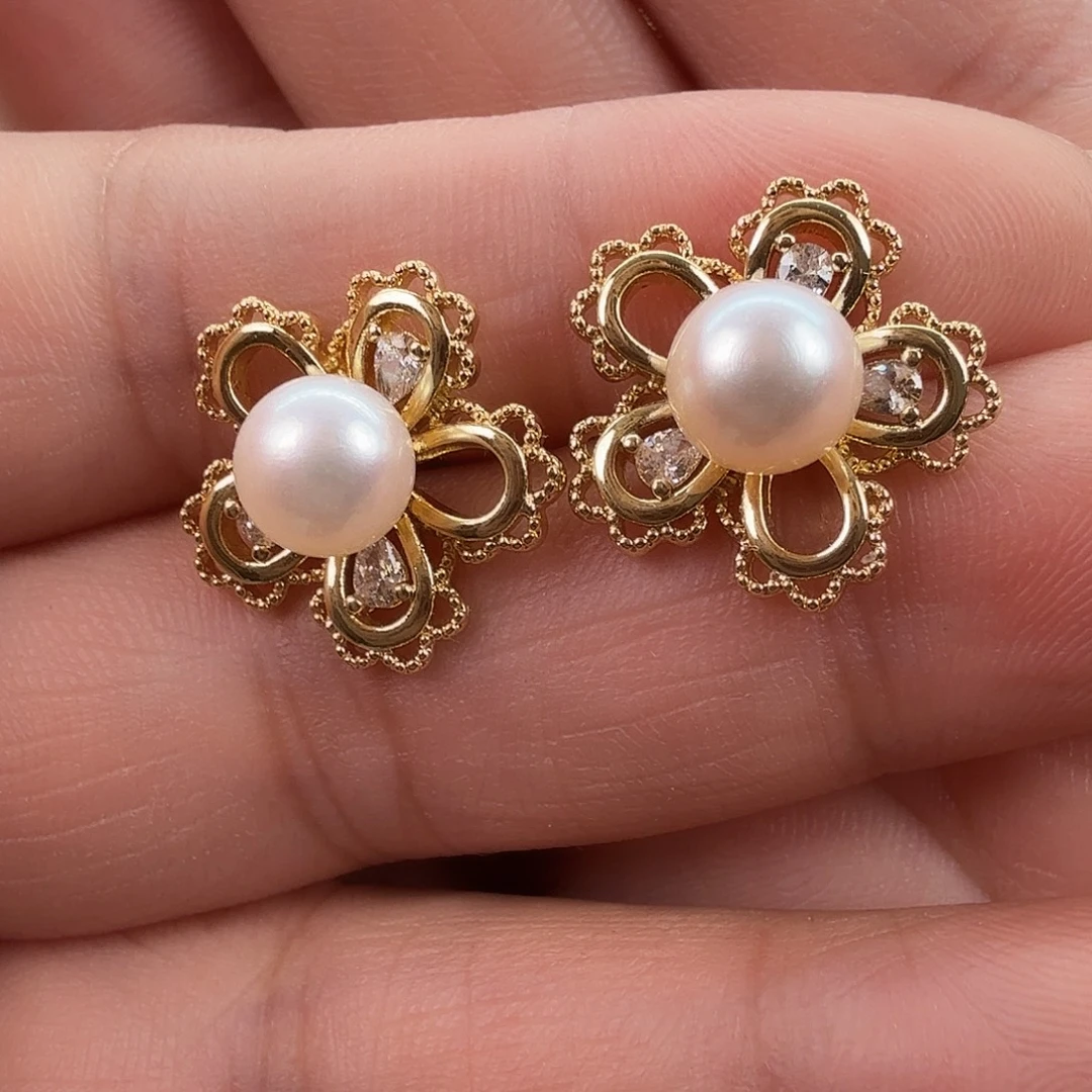 耳饰未镶嵌淡水珍珠