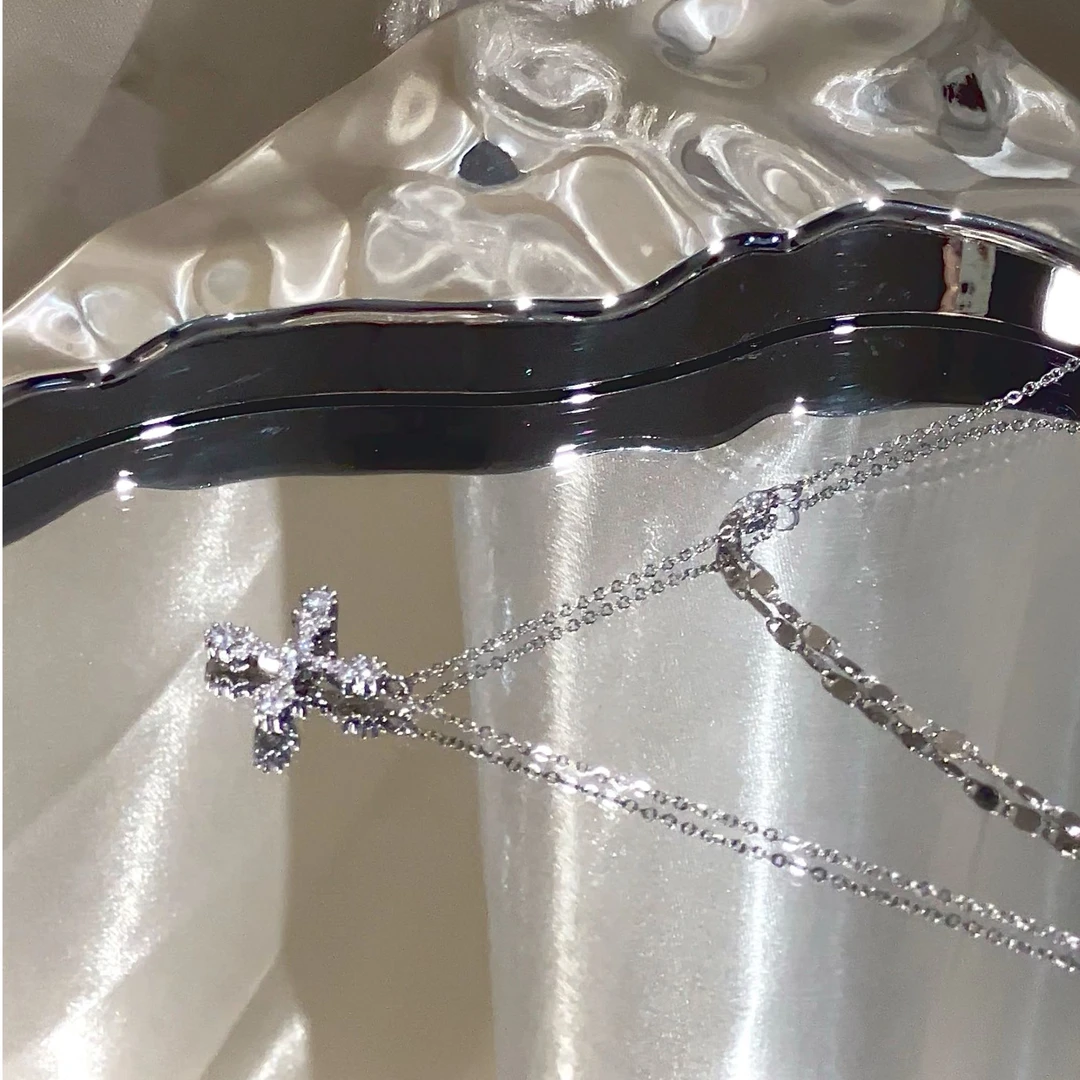 Cyrs|祈祷原创设计百搭十字架锁骨链轻奢ins小众气质十字架项链