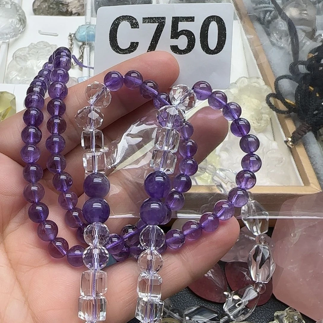 水晶碎石未镶嵌是**吖珠链750