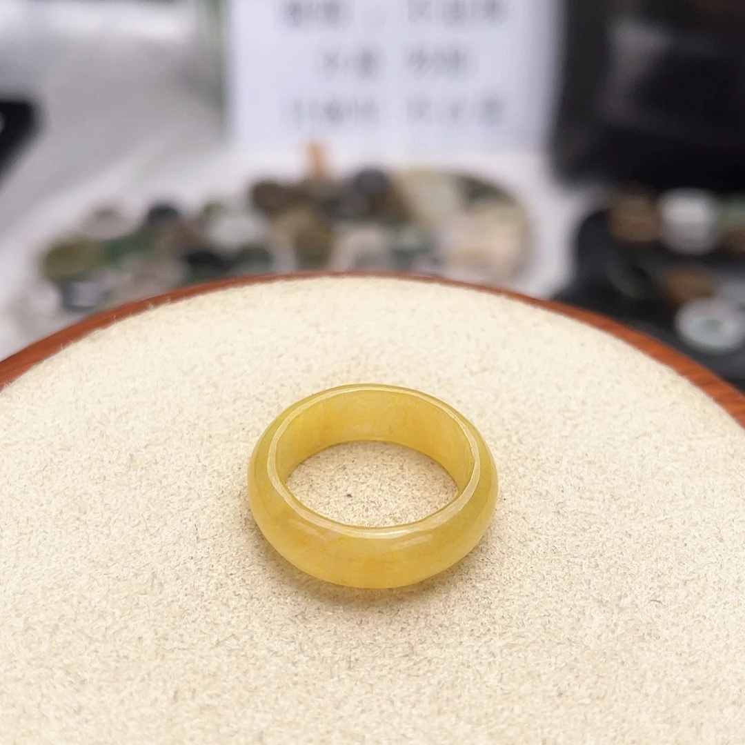 和田玉戒指未镶嵌c101黄翠轮胎15.1不退换