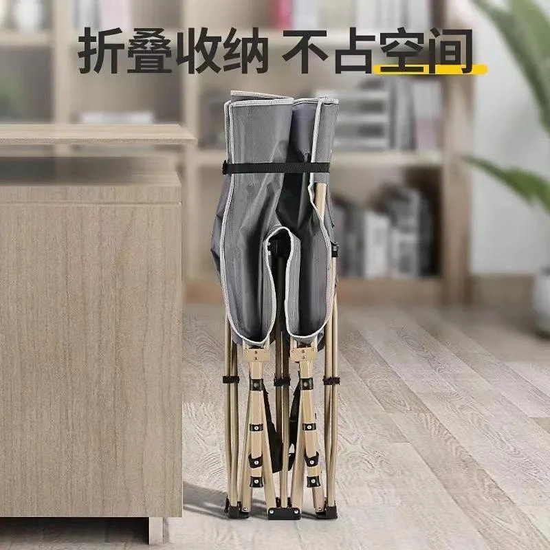 午休折叠床单人金属便携床办公室成人行军床陪护软包牛津布材质家