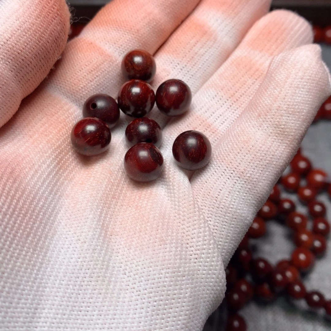 小叶紫檀手串/手链1.0*8颗 龙鳞金星无胶无蜡