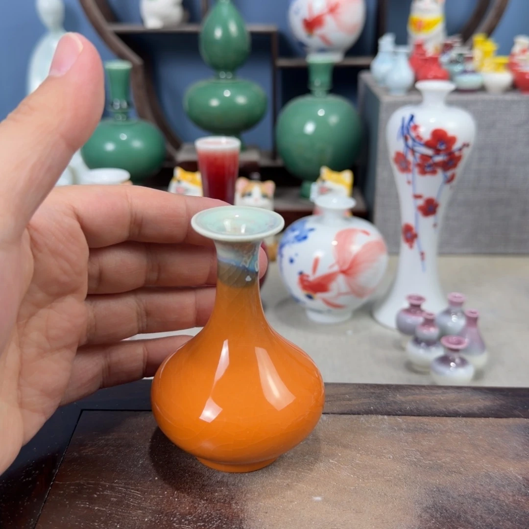 陶瓷手工小花器摆件