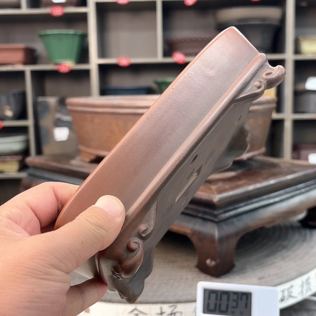 紫砂花盆泊*紫砂的颜色很好看呀