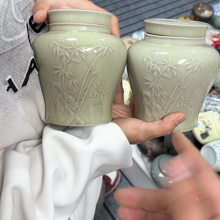 茶叶罐陶瓷家用储物罐轻微瑕疵品介意勿拍
