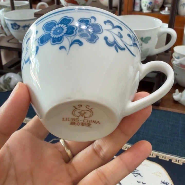 醴陵群力棕款兰海棠咖啡杯