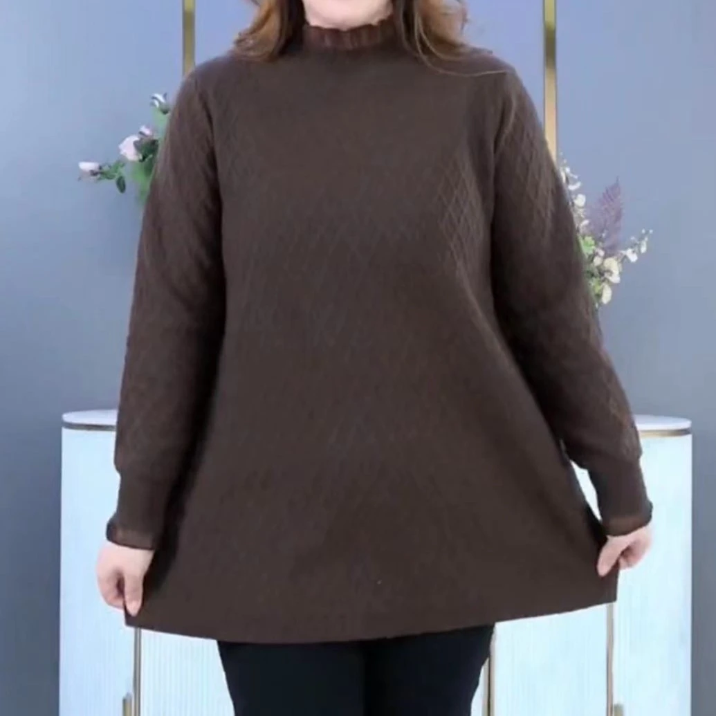 冬半高领保暖毛衣QD087