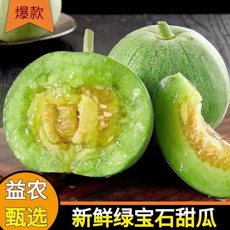 【辽乐飞鸟】绿宝石甜瓜水果新鲜香瓜甜瓜脆宝应季水果现摘现发头茬