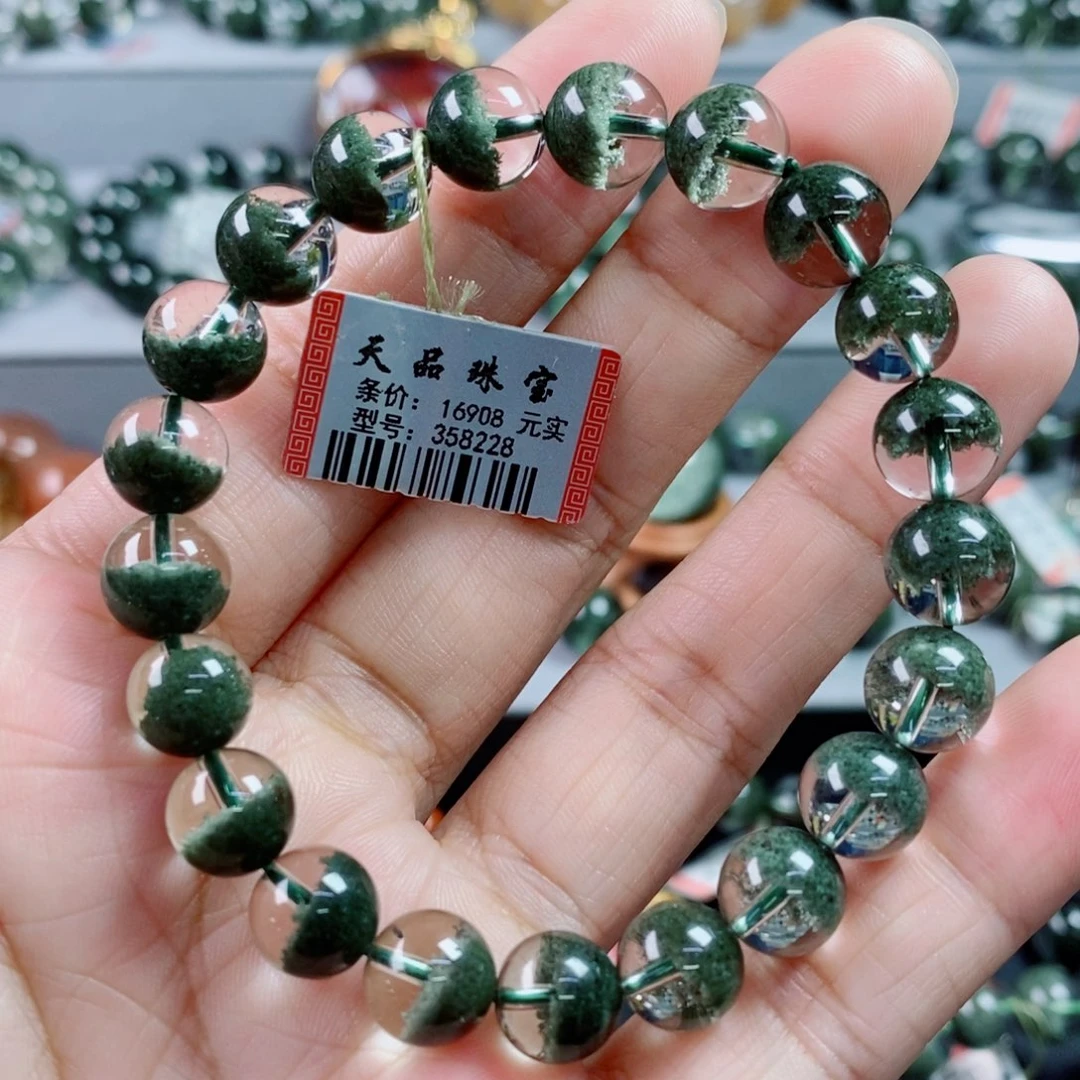 水晶未镶嵌手链绿幽灵手链358228