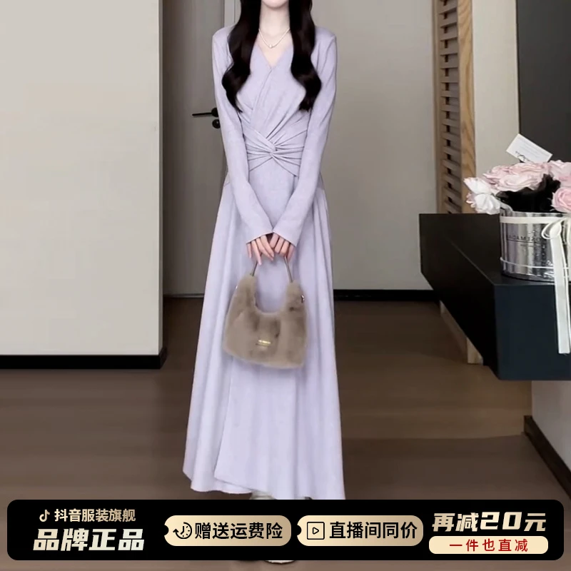 连衣裙子内搭打底别致法式别致小个子茶里茶气早秋季2025新款女装