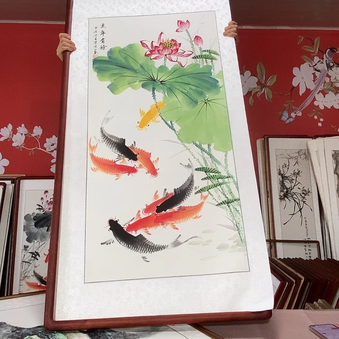 国画铁*?手写手绘带框包邮63✖️123