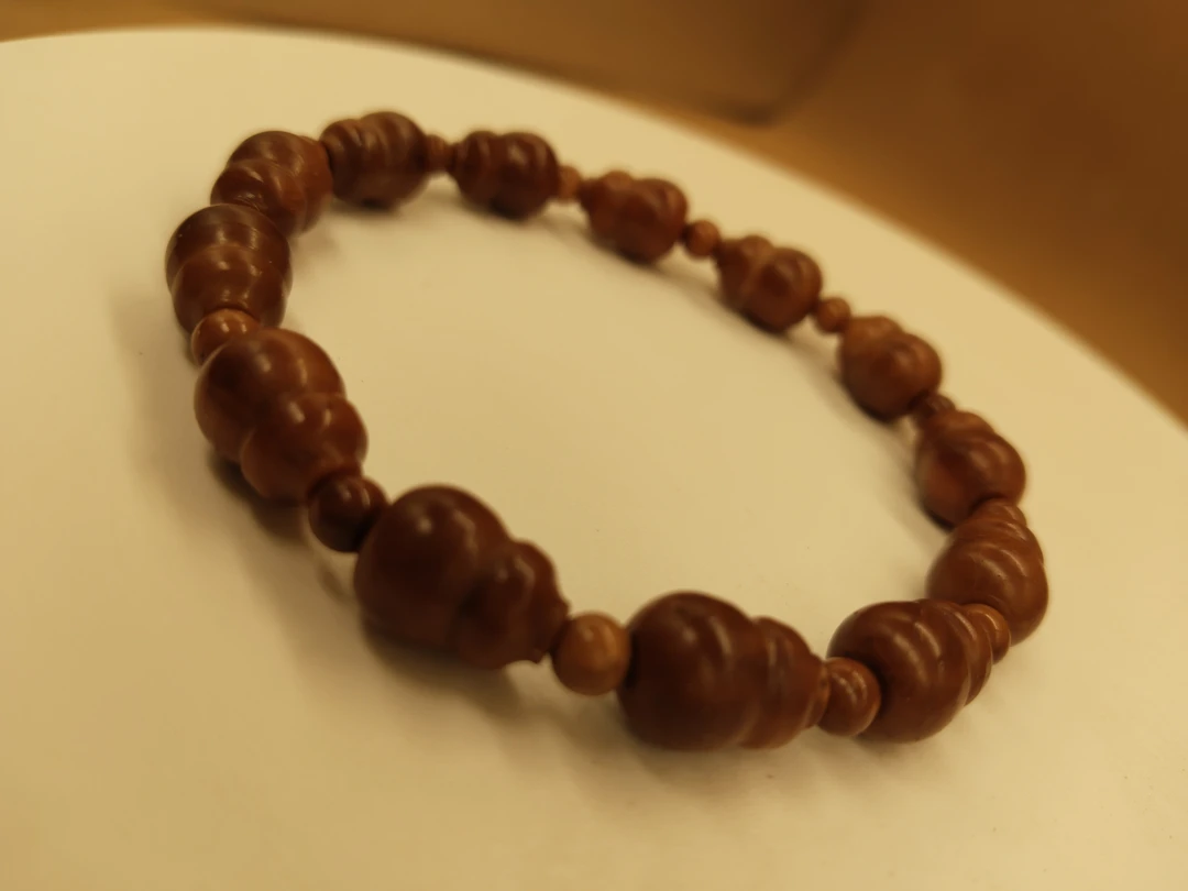 库克雕刻葫芦单圈8*10mm14颗高抛精工佛珠念珠流行饰品