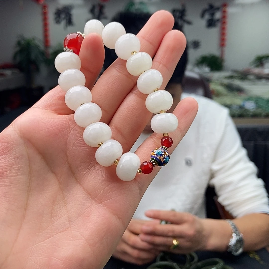 和田玉未镶嵌颈饰手串 颜色多样性发拍一发一