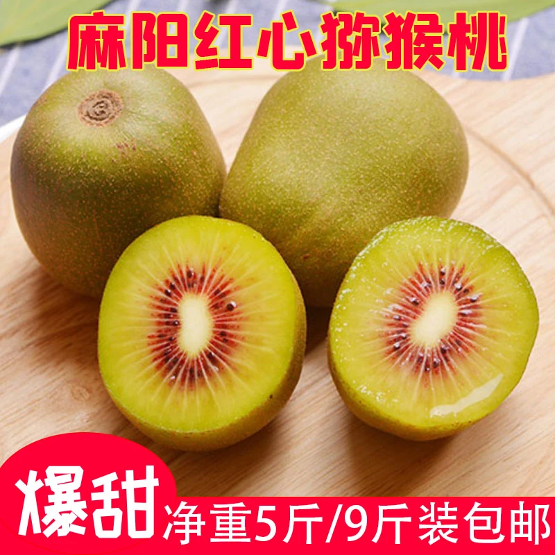 【韵达包邮】麻阳高山红心猕猴桃超甜新鲜应季水果5/9斤中大特大果