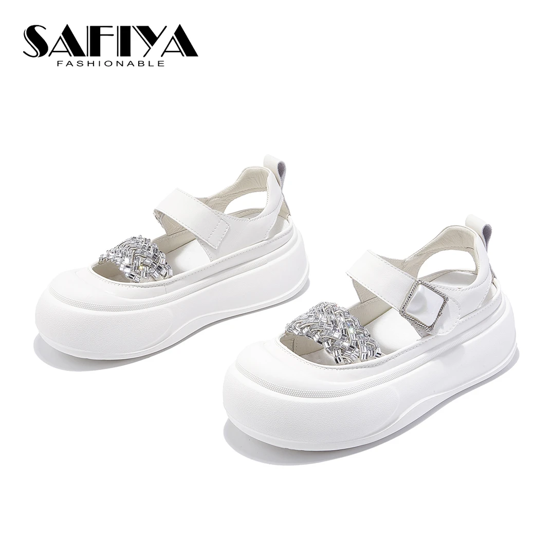 索菲娅Safiya夏季透气时尚镂空水钻厚底鞋女SF42111D97