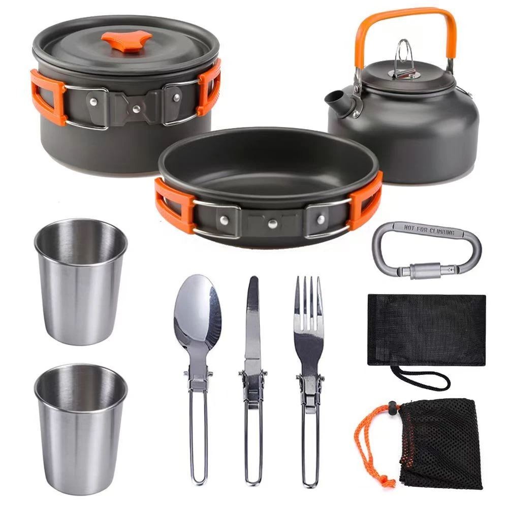 锅具炉具装备用品全套烧水壶炊具套锅便携式折叠椅午休午休躺椅