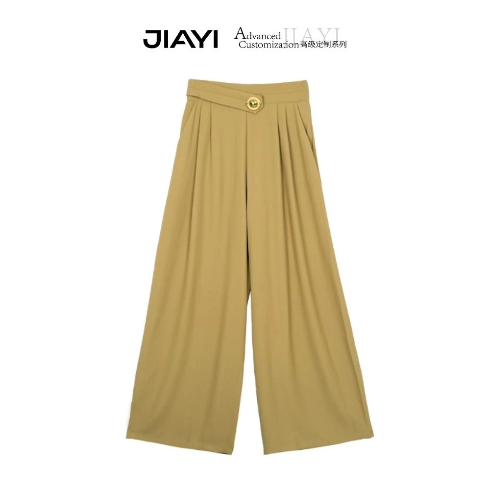 【嘉一】“气质大长腿”春夏新款高腰显瘦垂感阔腿裤 JYX-601