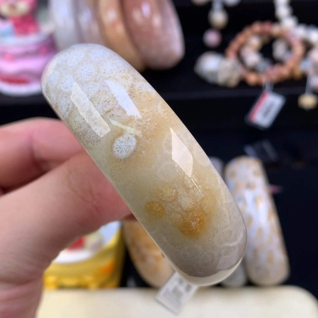 硅化珊瑚（珊瑚玉）未镶嵌颈饰15号55.6圈沙沙料