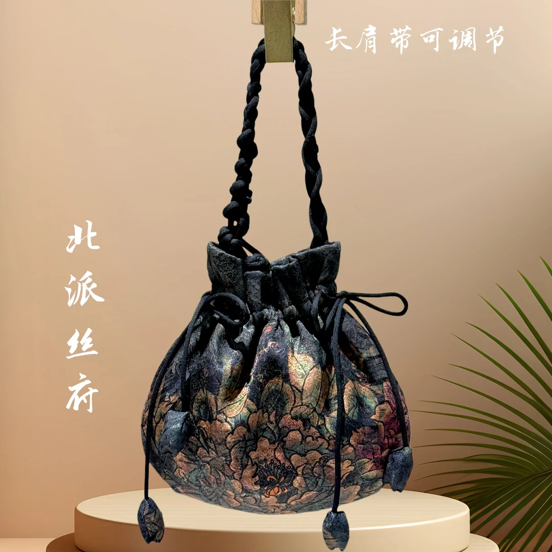 【牡丹-福宝包】2025中国风气质新中式双面定位花包23X25尺寸