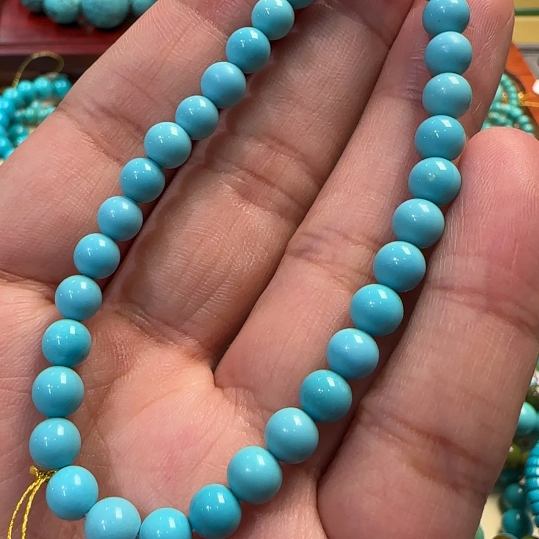 绿松石未镶嵌手串5mm 070300
