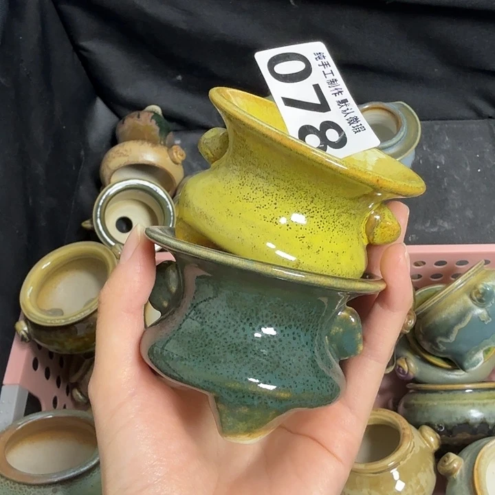 ？***？景德镇手工陶瓷盆 口7 两个