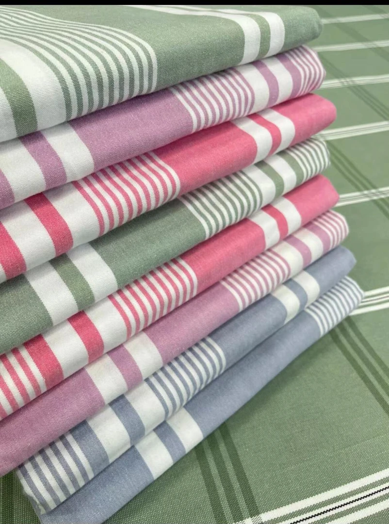 清新舒适纯棉精梳棉老粗布加厚色织透气不起球