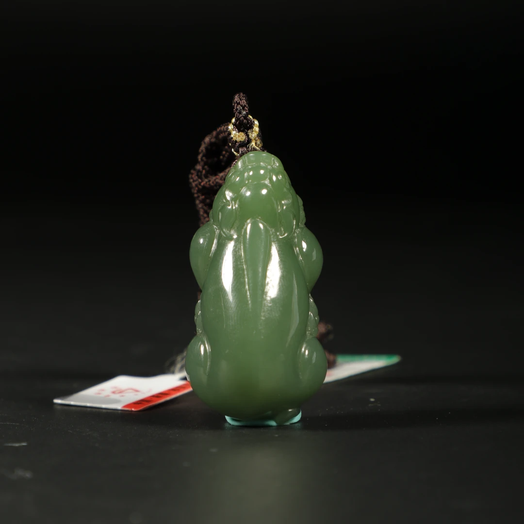 lot8819和田玉碧玉貔貅挂件/云南典藏