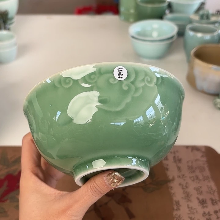 龙泉云间青瓷小米茶器