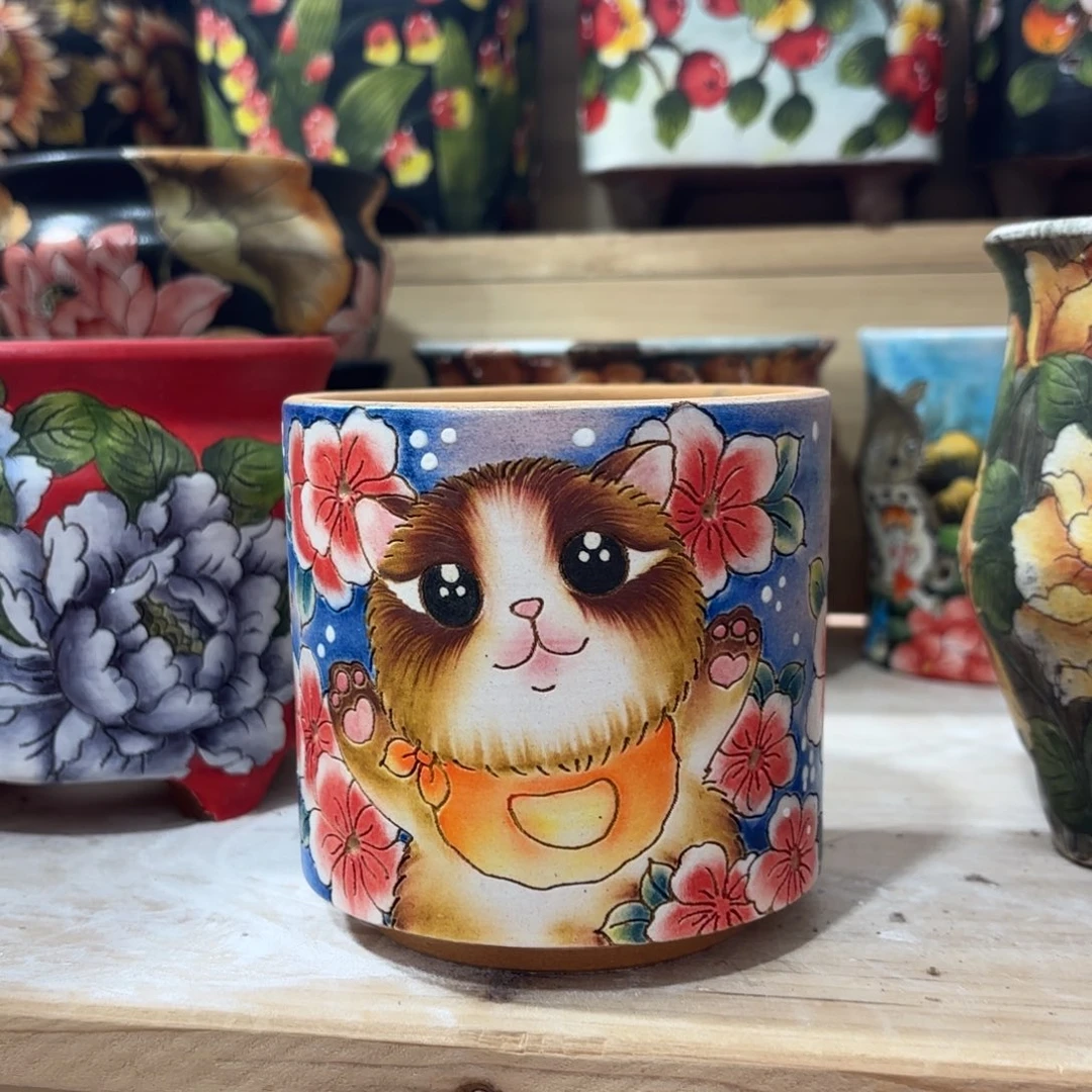 景德镇手绘花盆陶瓷9/9