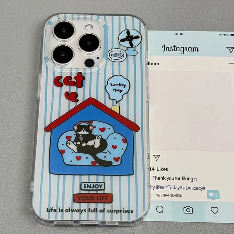 沙发黑猫苹果16手机壳vivox200华为iqooneo9小米opporeno13荣耀