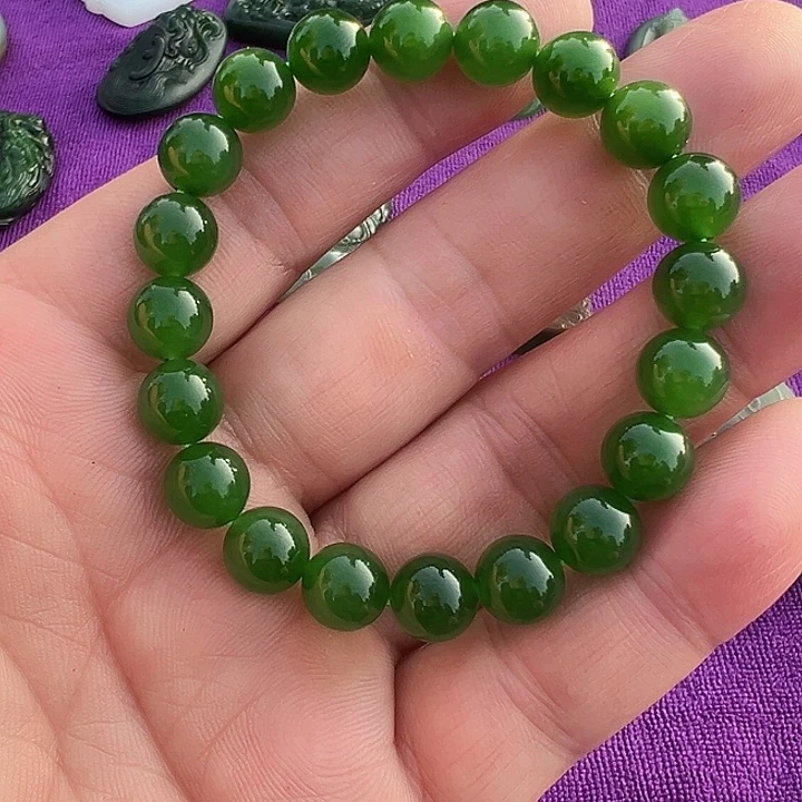 和田玉（碧玉）未镶嵌手串