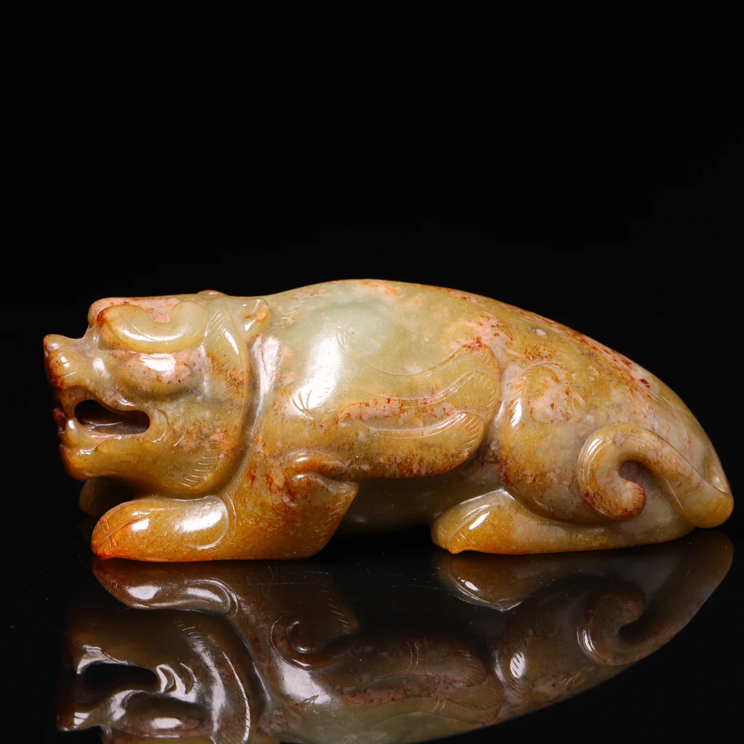 旧藏和田玉瑞兽摆件-NX