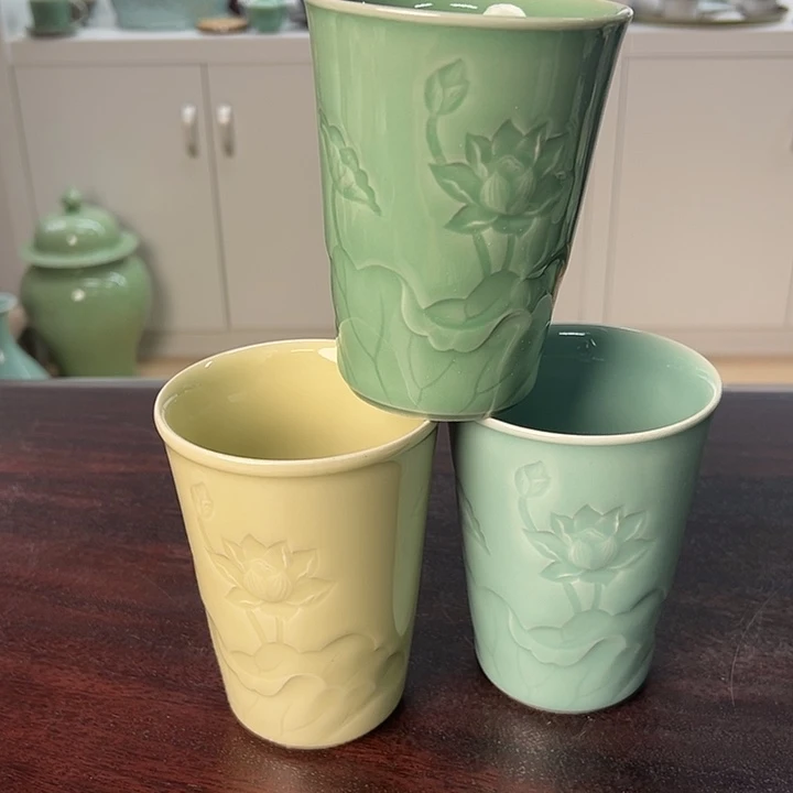 龙泉云间青瓷小米茶器