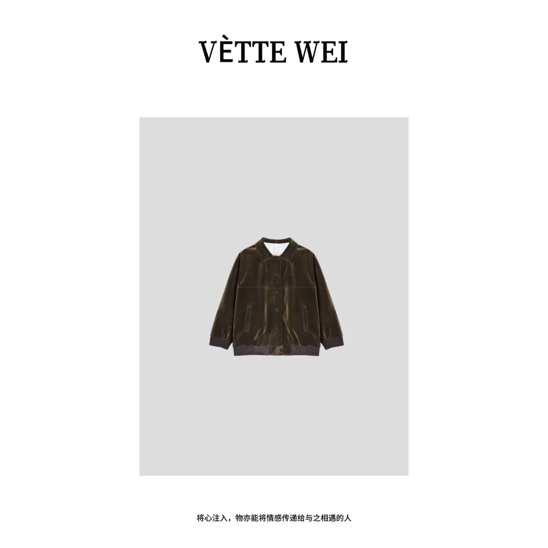 VÈTTE  WEI   “浮光跃金”金棕夹克外套  86182