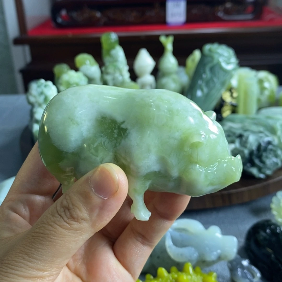 蛇纹石玉手把件未镶嵌牟*生