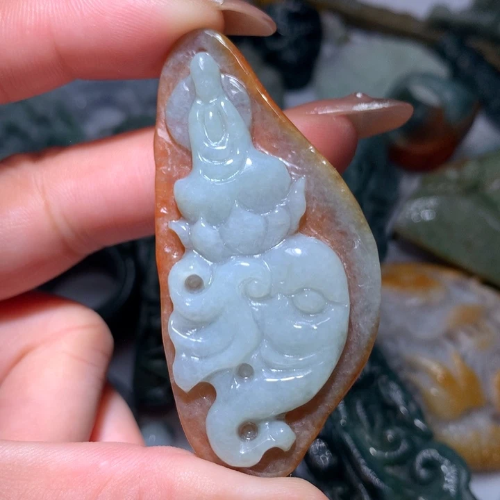 翡翠未镶嵌颈饰保真天然A货翡翠