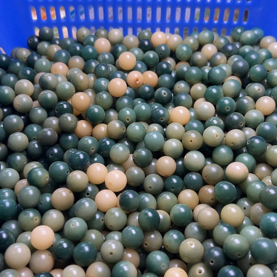 白玉菩提吊坠卡12翠绿圆100颗卡牌➕100颗