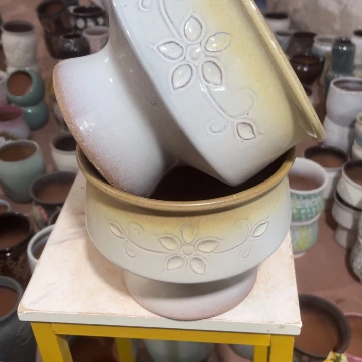 紫砂花盆口径21高度17两只正品