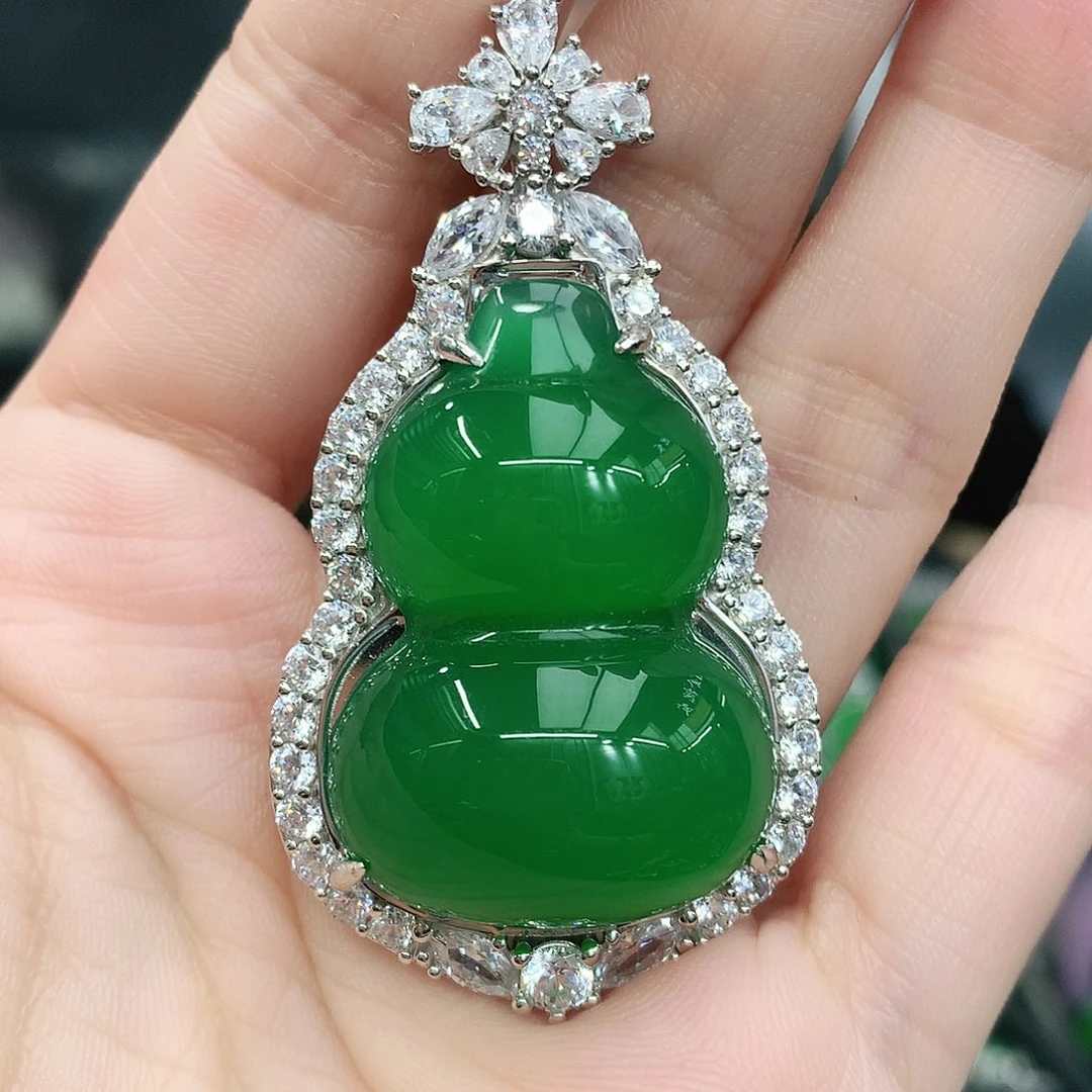 银S925镶嵌吊坠玛瑙/玉髓闭*