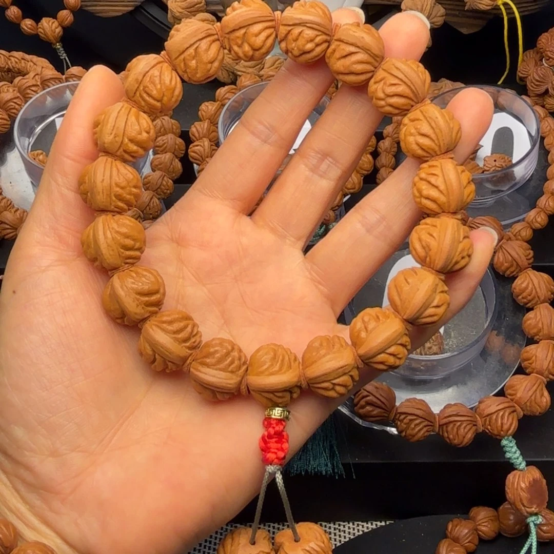 桃核吊坠野生红莲16尺寸