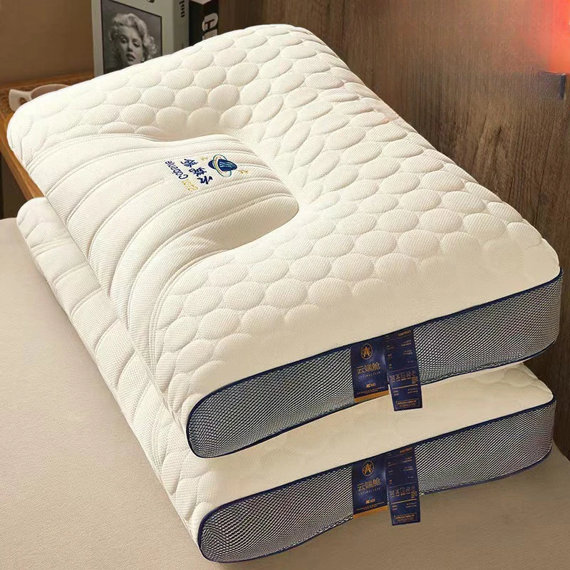 枕头不塌陷枕芯一对48x74cm护颈枕成人家用乳胶枕纤维枕头芯