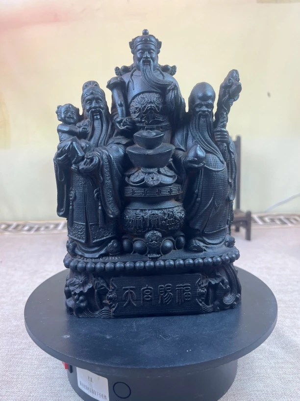 福禄寿 家居饰品小摆件 原木原色尺寸高20cm