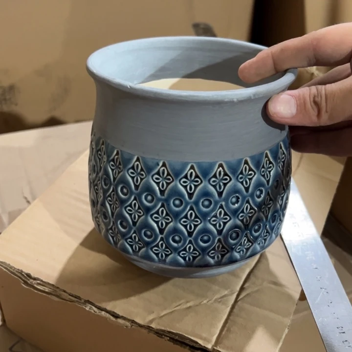 瓷花瓶摆件外贸出口（微瑕）高13口12公分