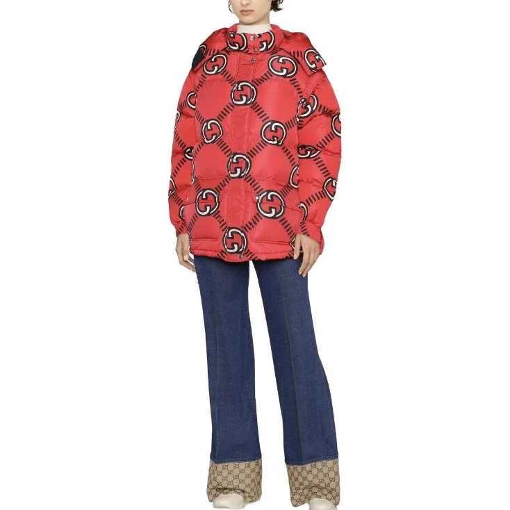 99新 GUCCI/古驰 8018/SS23印花连帽长袖夹克外套/40码/99新