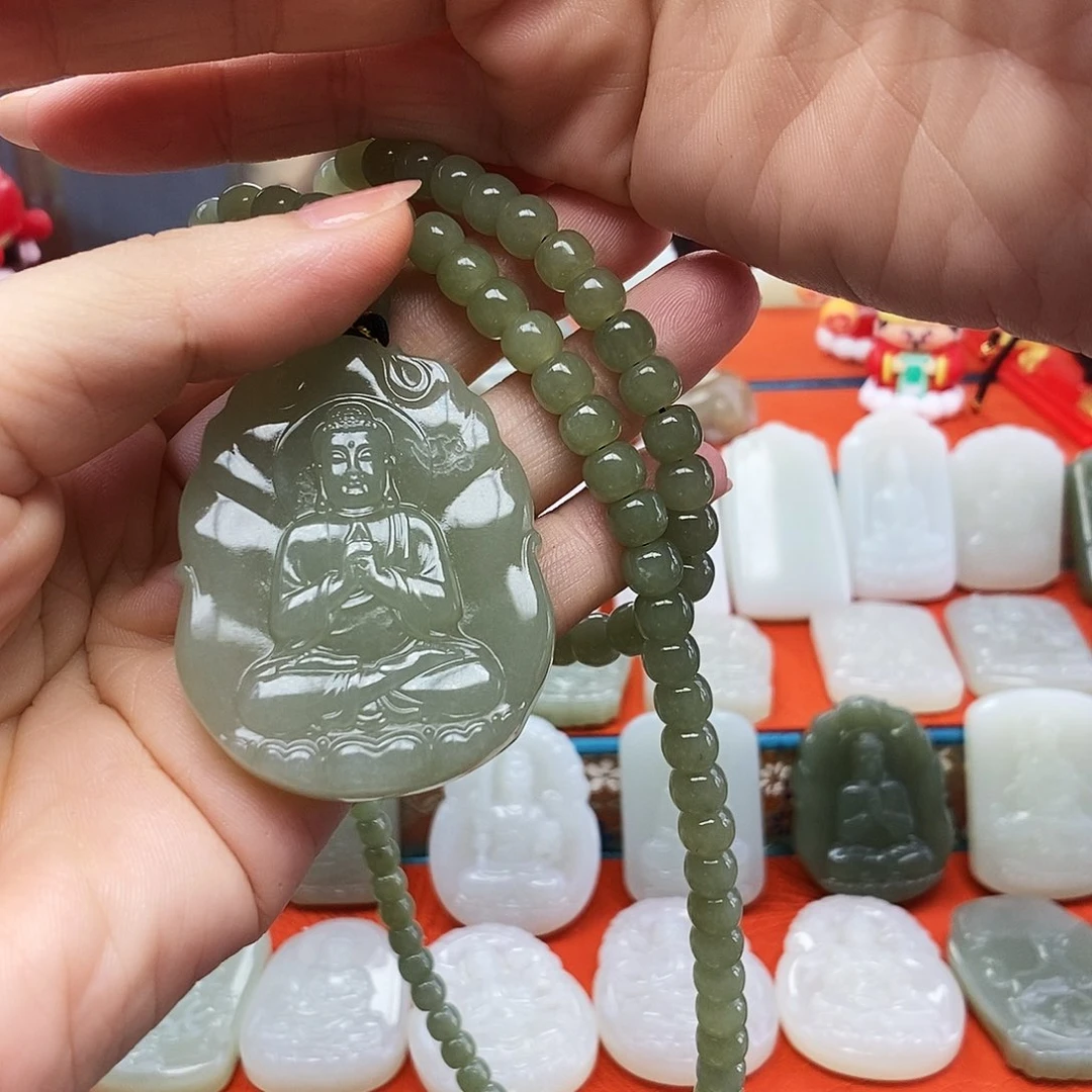 颈饰未镶嵌和田玉囍*
