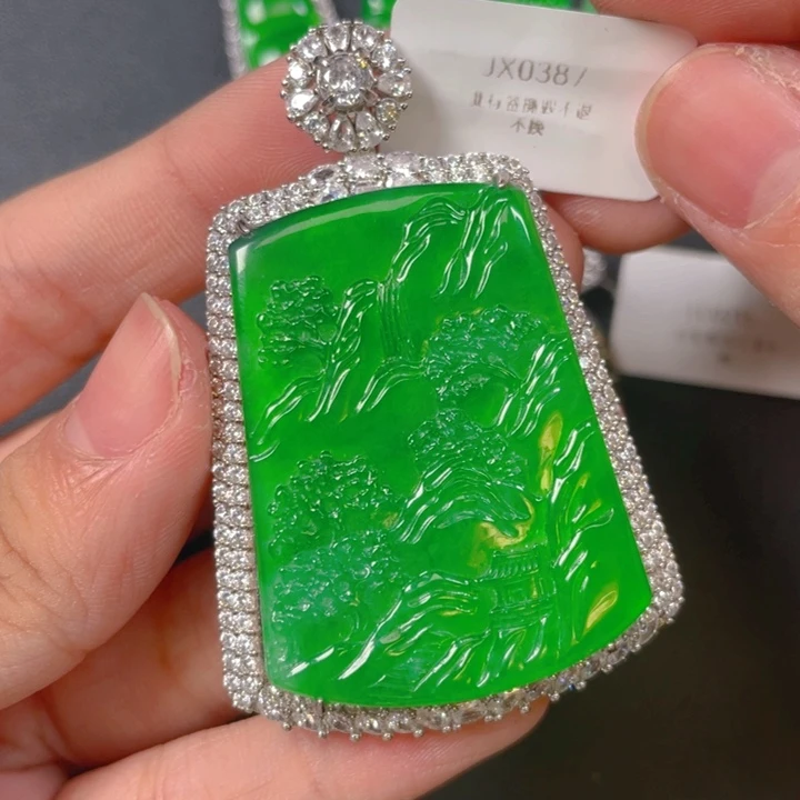 【闪购商品】颈饰银S925镶嵌翡翠翡翠